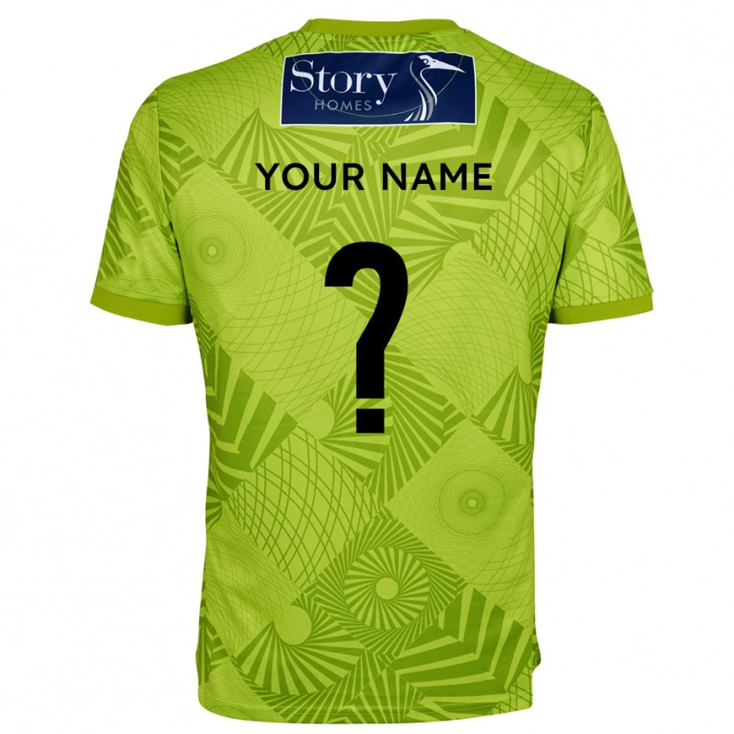 Danxen Børn Carlisle United Gul Grøn Målmandstrøje 2025/26 Trøje T-shirt