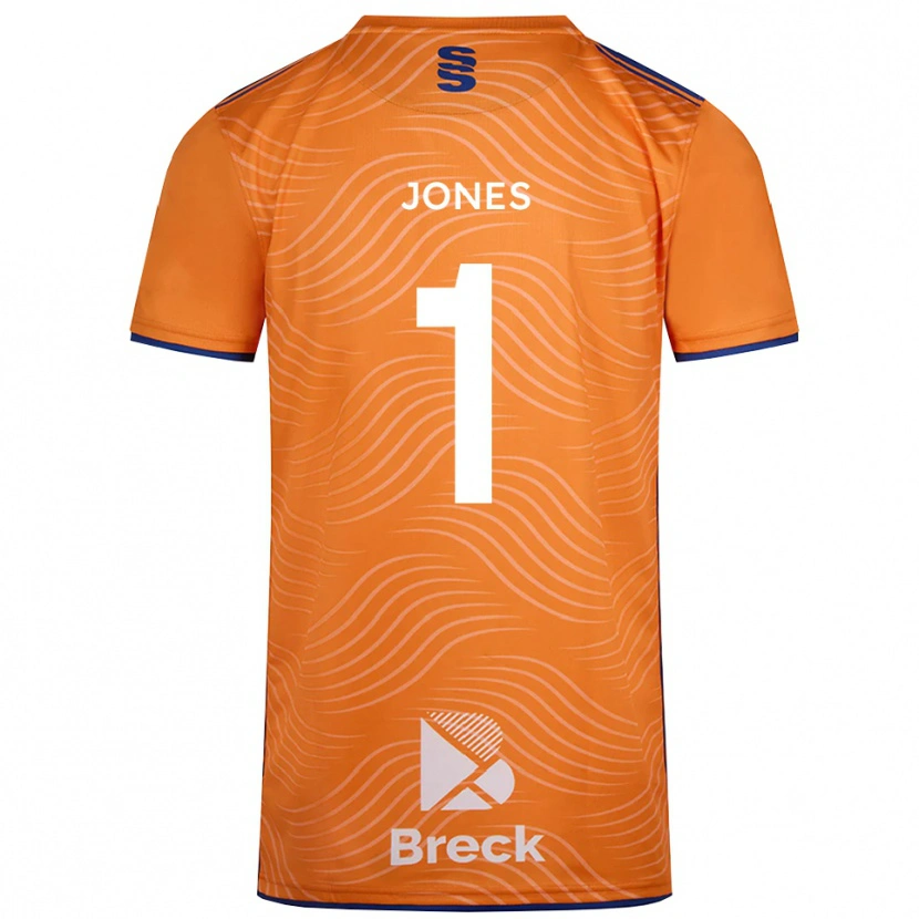 Danxen Børn Zac Jones #1 Orange Sort Målmandstrøje 2025/26 Trøje T-shirt