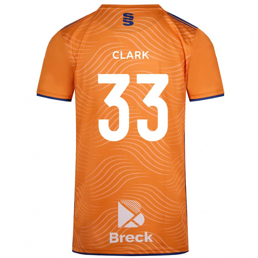 Danxen Børn Charlie Clark #33 Orange Sort Målmandstrøje 2025/26 Trøje T-shirt