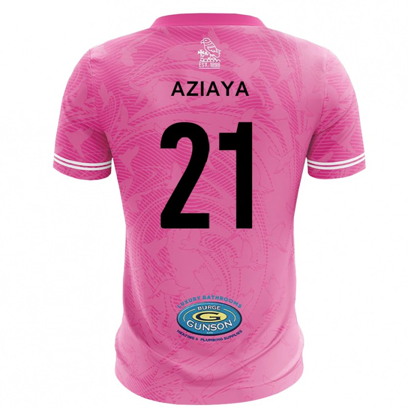 Danxen Børn David Aziaya #21 Pink Hvid Målmandstrøje 2025/26 Trøje T-shirt