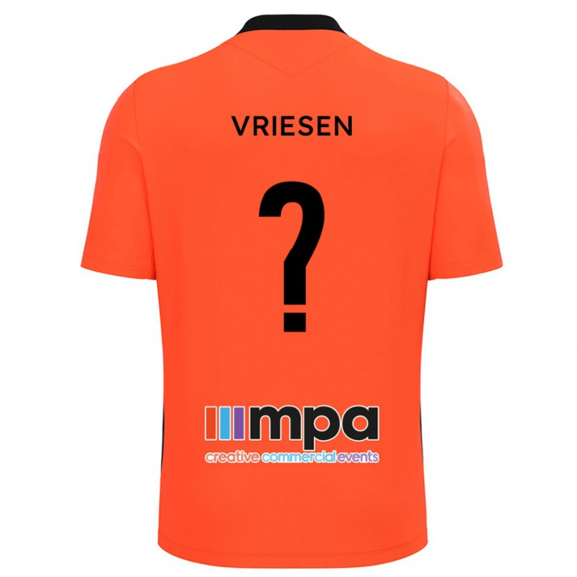 Danxen Børn Fabian Vriesen #0 Orange Sort Målmandstrøje 2025/26 Trøje T-shirt