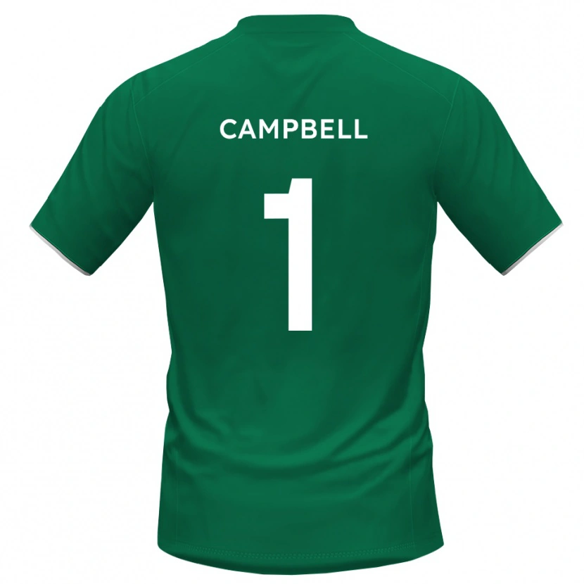 Danxen Børn Maison Campbell #1 Grøn Hvid Målmandstrøje 2025/26 Trøje T-shirt