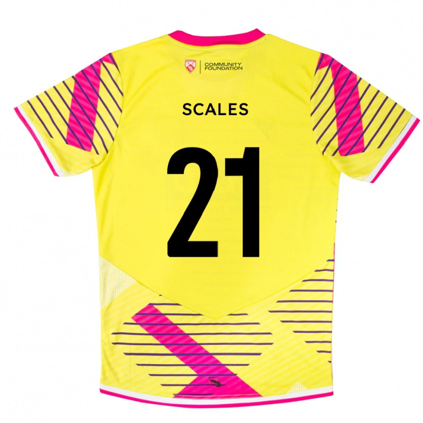 Danxen Børn Alfie Scales #21 Gul Pink Målmandstrøje 2025/26 Trøje T-shirt