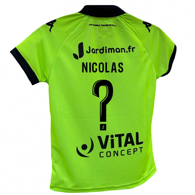Danxen Børn Corentin Nicolas #0 Neon Grøn Målmandstrøje 2025/26 Trøje T-shirt