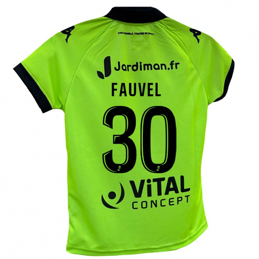 Danxen Børn Agathe Fauvel #30 Neon Grøn Målmandstrøje 2025/26 Trøje T-shirt