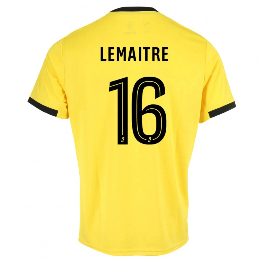 Danxen Børn Nicolas Lemaître #16 Gul Sort Målmandstrøje 2025/26 Trøje T-shirt