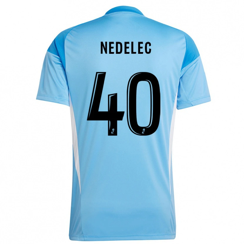 Danxen Børn Aymerick Nedelec #40 Skyblå Hvid Målmandstrøje 2025/26 Trøje T-shirt