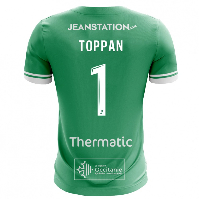 Danxen Børn Mae Toppan #1 Grøn Hvid Målmandstrøje 2025/26 Trøje T-shirt