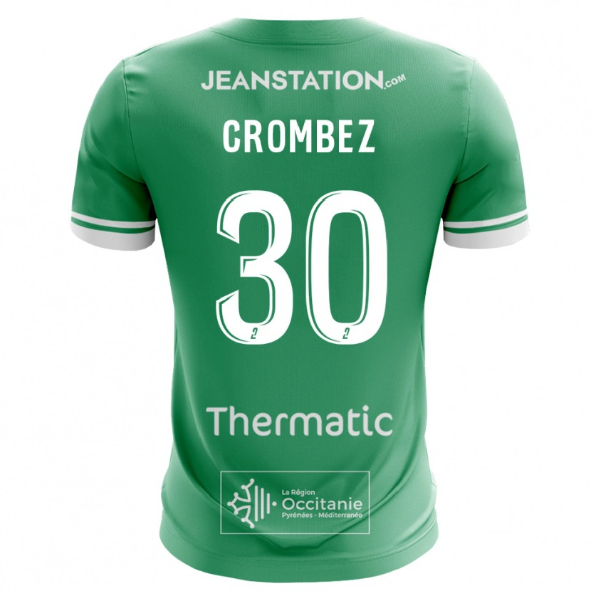 Danxen Børn Enzo Crombez #30 Grøn Hvid Målmandstrøje 2025/26 Trøje T-shirt