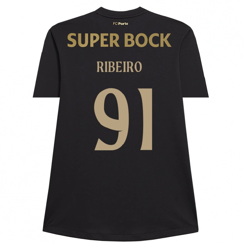 Danxen Børn Gonçalo Ribeiro #91 Sort Brun Målmandstrøje 2025/26 Trøje T-shirt