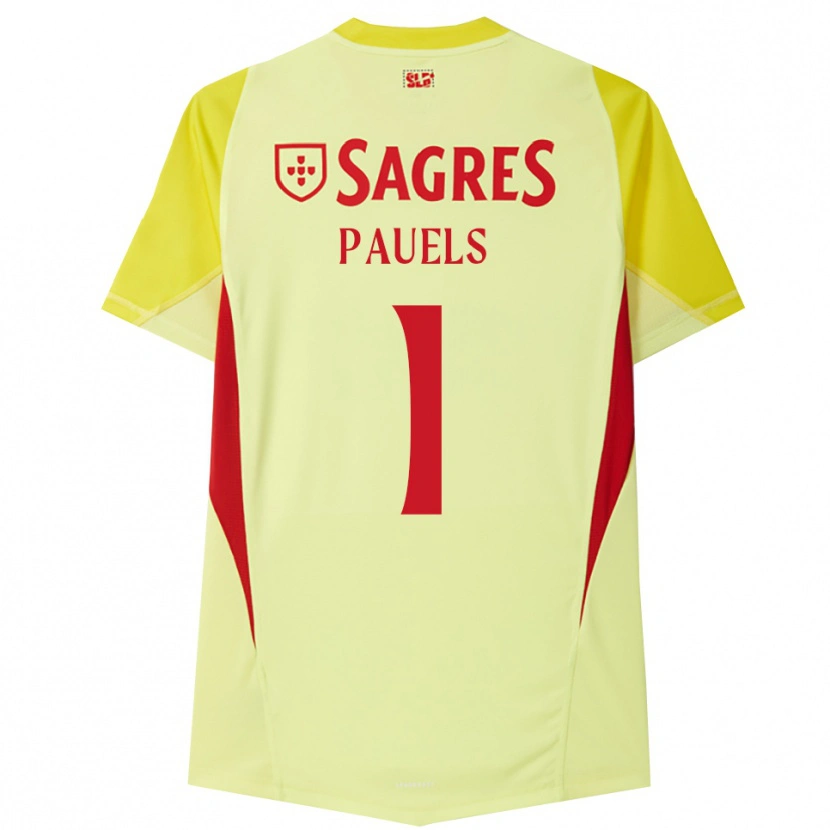 Danxen Børn Lena Pauels #1 Gul Rød Målmandstrøje 2025/26 Trøje T-shirt