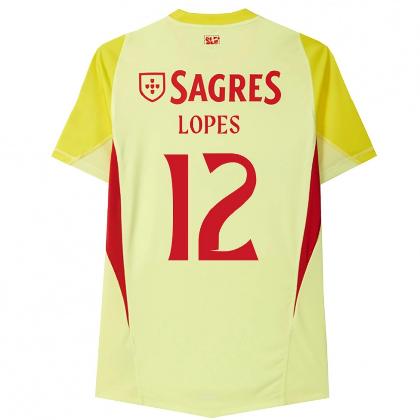 Danxen Børn Leonardo Lopes #12 Gul Rød Målmandstrøje 2025/26 Trøje T-shirt