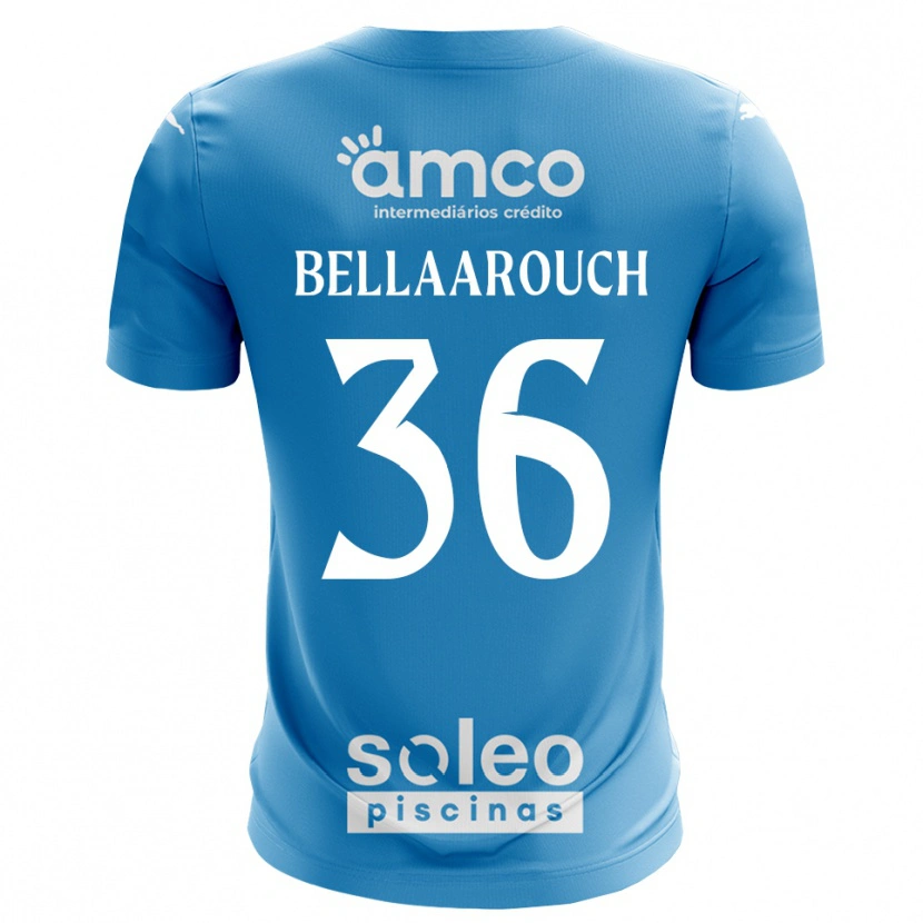 Danxen Børn Alaa Bellaarouch #36 Blå Hvid Målmandstrøje 2025/26 Trøje T-shirt