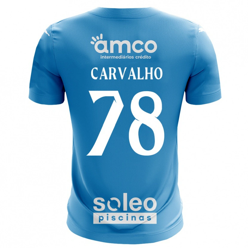 Danxen Børn João Carvalho #78 Blå Hvid Målmandstrøje 2025/26 Trøje T-shirt