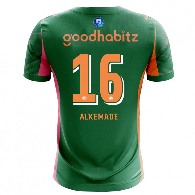 Danxen Børn Lisan Alkemade #16 Grøn Orange Målmandstrøje 2025/26 Trøje T-shirt