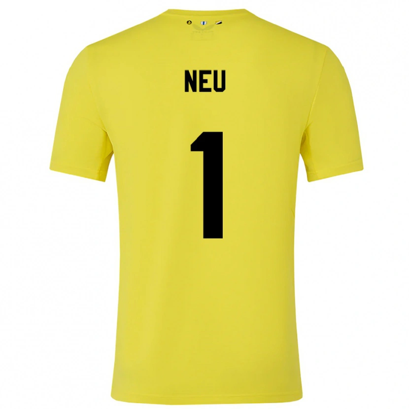 Danxen Børn Luca Neu #1 Gul Sort Målmandstrøje 2025/26 Trøje T-shirt