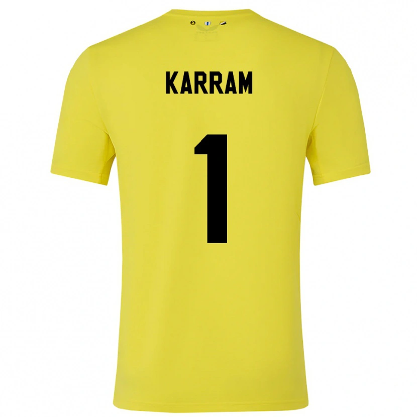Danxen Børn Faris Karram #1 Gul Sort Målmandstrøje 2025/26 Trøje T-shirt