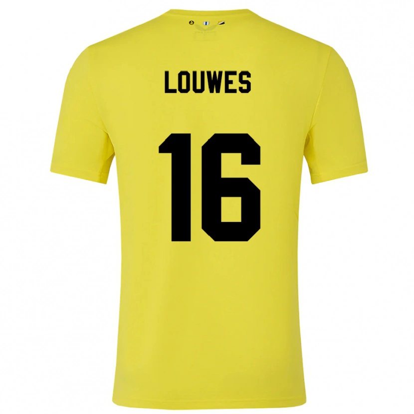 Danxen Børn Puck Louwes #16 Gul Sort Målmandstrøje 2025/26 Trøje T-shirt