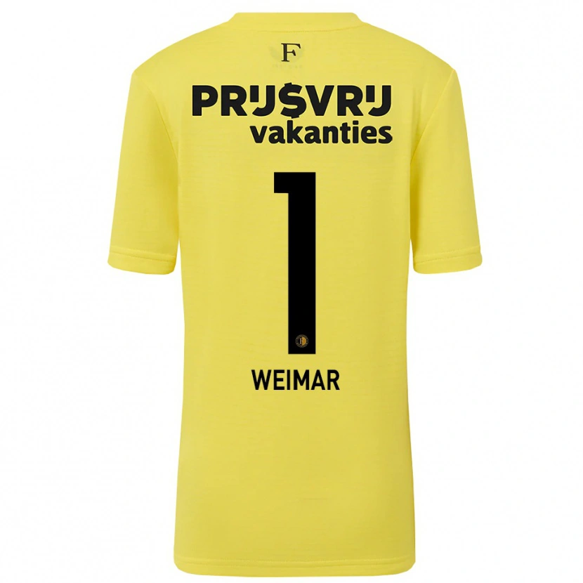 Danxen Børn Jacintha Weimar #1 Gul Sort Målmandstrøje 2025/26 Trøje T-shirt