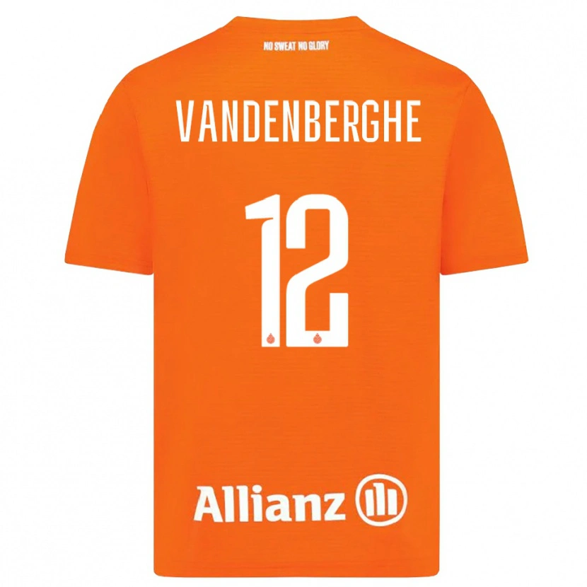 Danxen Børn Xander Vandenberghe #12 Orange Hvid Målmandstrøje 2025/26 Trøje T-shirt