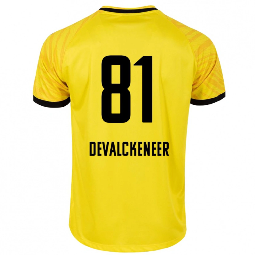 Danxen Børn Niels Devalckeneer #81 Gul Sort Målmandstrøje 2025/26 Trøje T-shirt