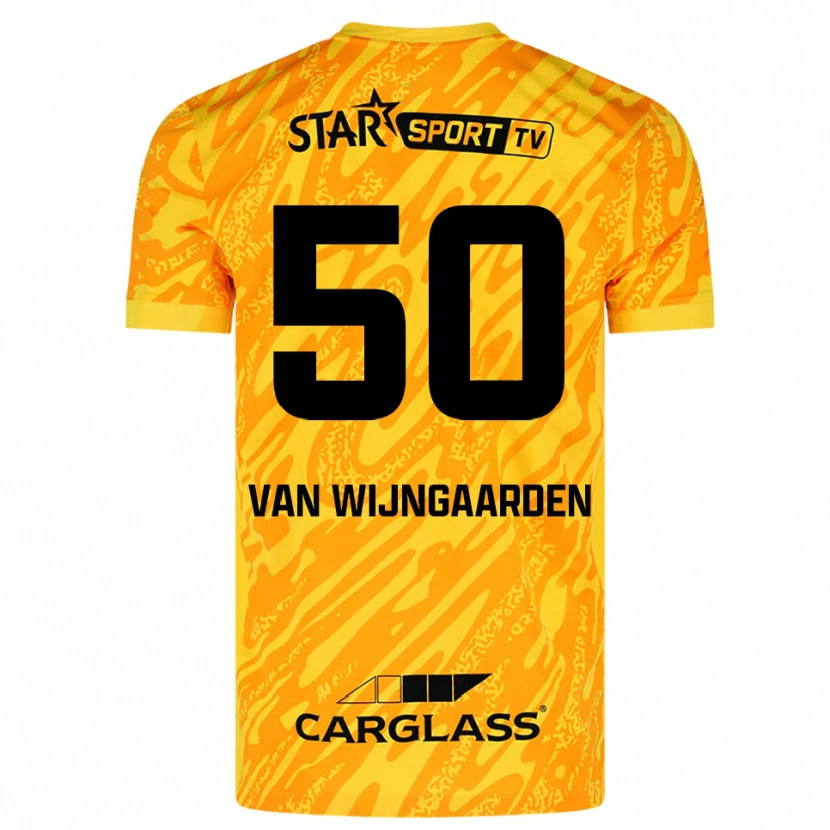 Danxen Børn Maren Van Wijngaarden #50 Orange Gul Sort Målmandstrøje 2025/26 Trøje T-shirt