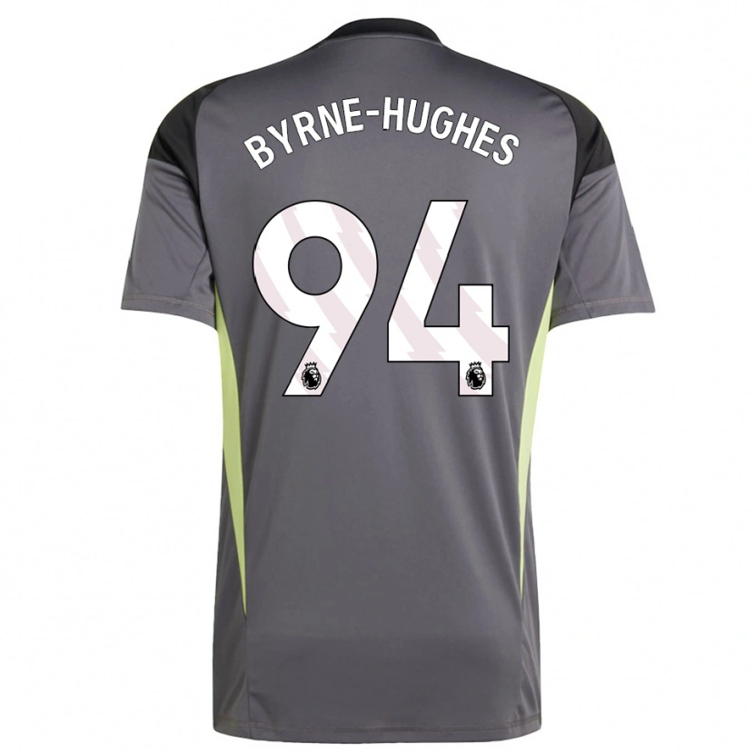 Danxen Børn Cameron Byrne-Hughes #94 Mørkegrå Hvid Målmandstrøje 2025/26 Trøje T-shirt