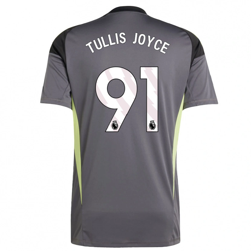 Danxen Børn Phallon Tullis-Joyce #91 Mørkegrå Hvid Målmandstrøje 2025/26 Trøje T-shirt