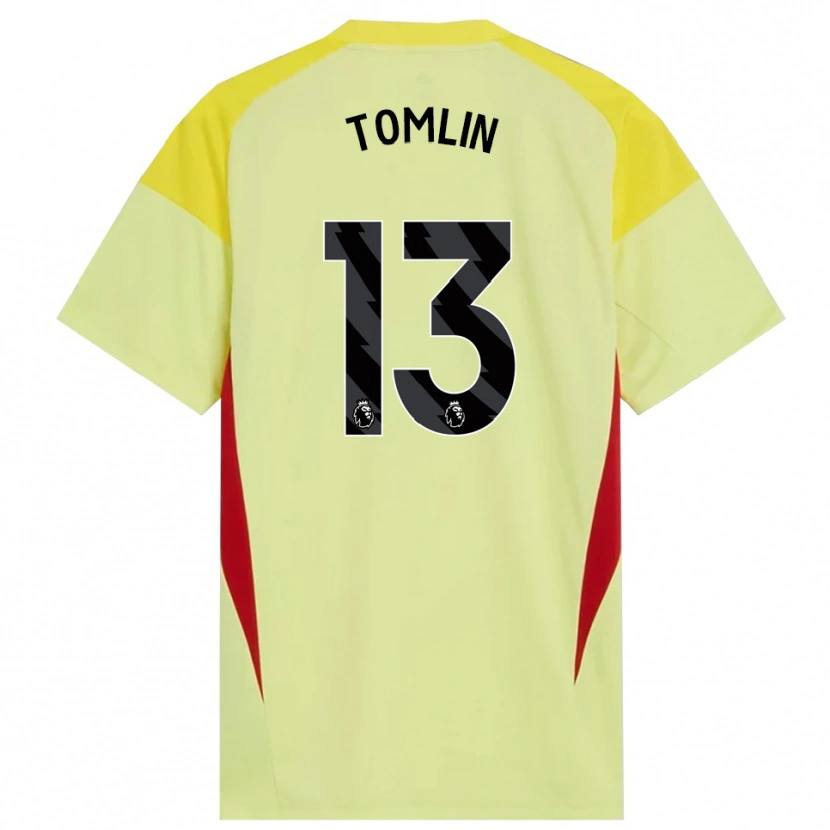 Danxen Børn Jack Tomlin #13 Gul Rød Sort Målmandstrøje 2025/26 Trøje T-shirt