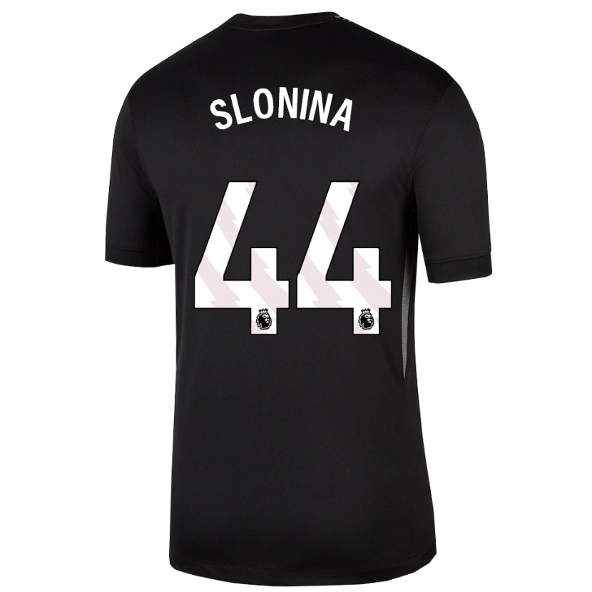 Danxen Børn Gabriel Slonina #44 Sort Hvid Målmandstrøje 2025/26 Trøje T-shirt