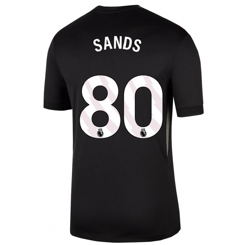 Danxen Børn Hudson Sands #80 Sort Hvid Målmandstrøje 2025/26 Trøje T-shirt
