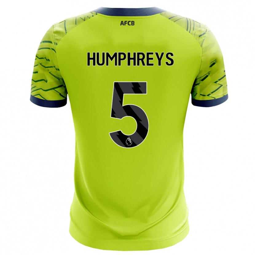 Danxen Børn Holly Humphreys #5 Grøn Gul Målmandstrøje 2025/26 Trøje T-shirt