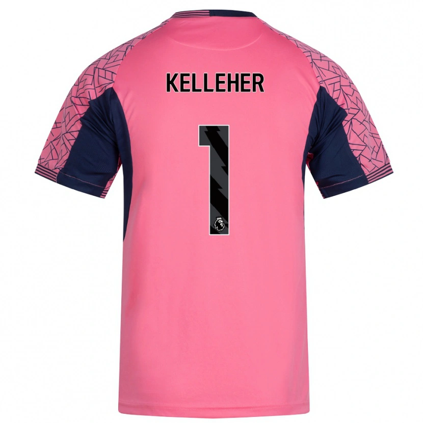 Danxen Børn Caoimhín Kelleher #1 Pink Sort Målmandstrøje 2025/26 Trøje T-shirt