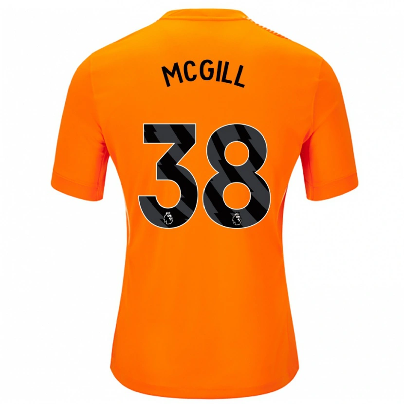 Danxen Børn Tom McGill #38 Orange Sort Målmandstrøje 2025/26 Trøje T-shirt
