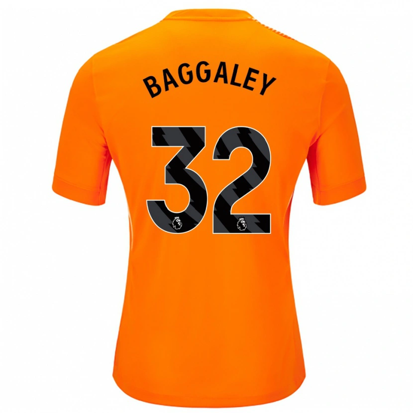 Danxen Børn Sophie Baggaley #32 Orange Sort Målmandstrøje 2025/26 Trøje T-shirt