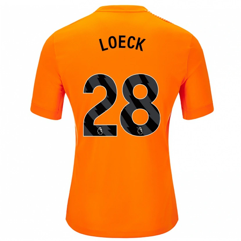 Danxen Børn Melina Loeck #28 Orange Sort Målmandstrøje 2025/26 Trøje T-shirt