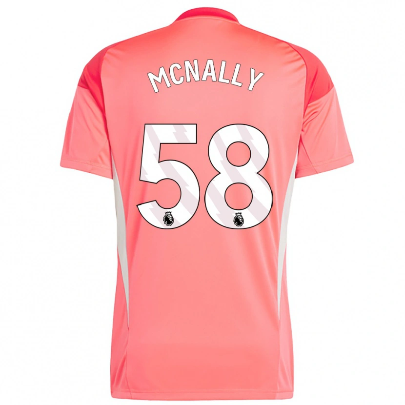 Danxen Børn Alfie McNally #58 Rød Hvid Målmandstrøje 2025/26 Trøje T-shirt
