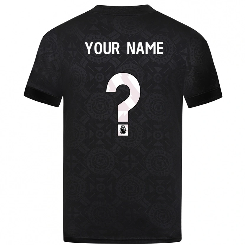 Danxen Børn Wolverhampton Wanderers Sort Hvid Målmandstrøje 2025/26 Trøje T-shirt