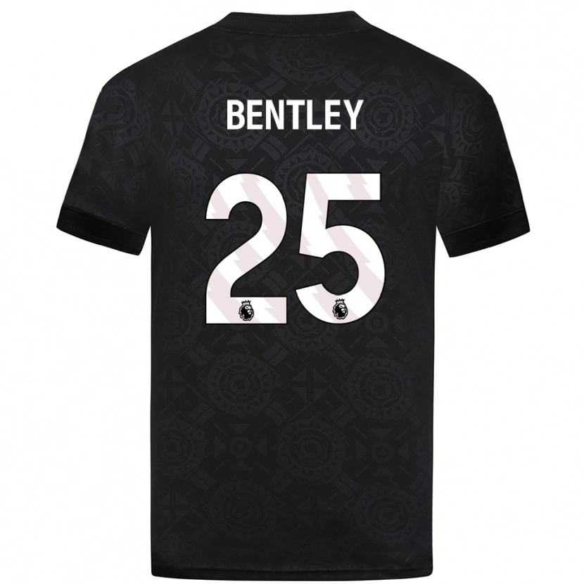 Danxen Børn Daniel Bentley #25 Sort Hvid Målmandstrøje 2025/26 Trøje T-shirt