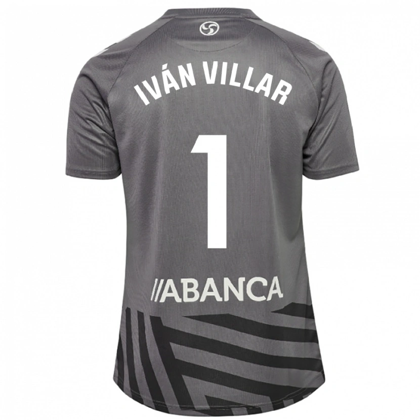 Danxen Børn Iván Villar #1 Mørk Grå Sort Målmandstrøje 2025/26 Trøje T-shirt