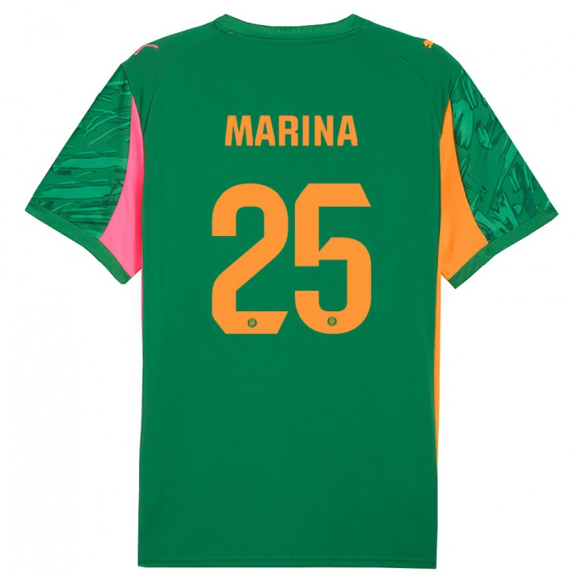 Danxen Børn Sergi Marina #25 Grøn Orange Målmandstrøje 2025/26 Trøje T-shirt