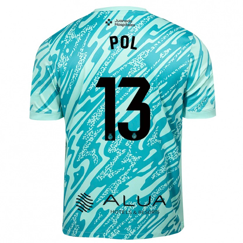 Danxen Børn Joan Pol #13 Cyan Sort Målmandstrøje 2025/26 Trøje T-shirt