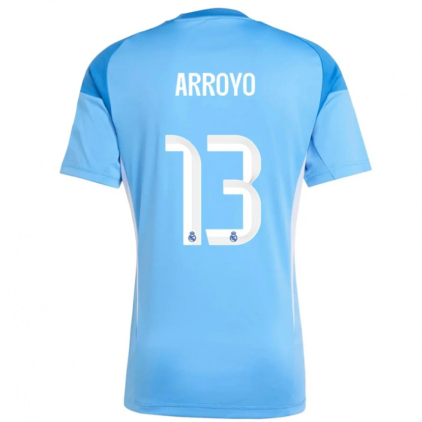 Danxen Børn Diego Arroyo #13 Lyseblå Hvid Målmandstrøje 2025/26 Trøje T-shirt