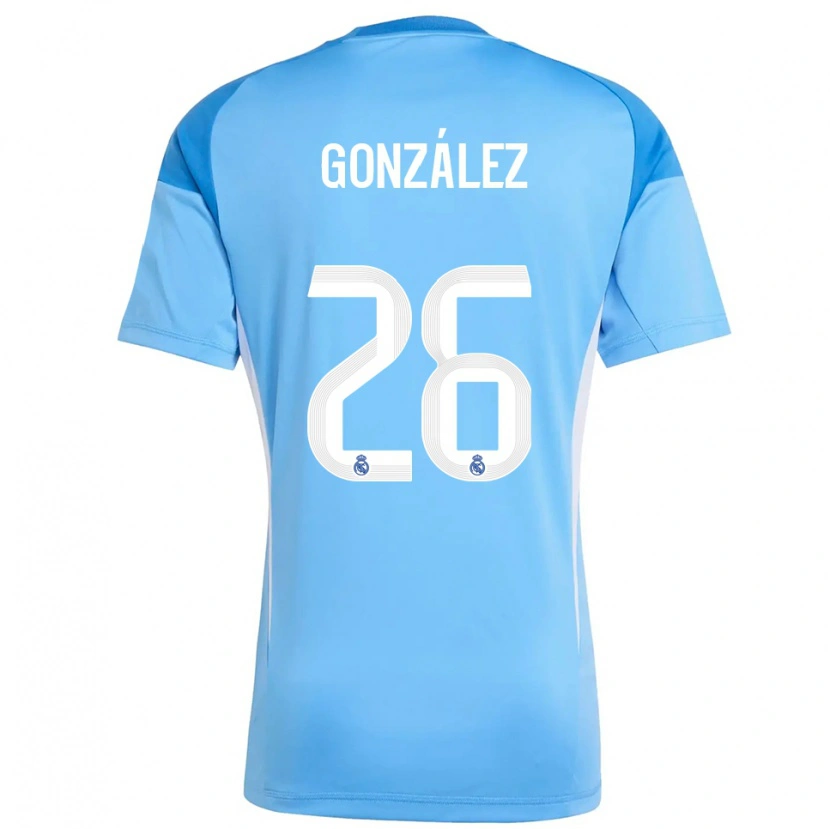 Danxen Børn Fran González #26 Lyseblå Hvid Målmandstrøje 2025/26 Trøje T-shirt