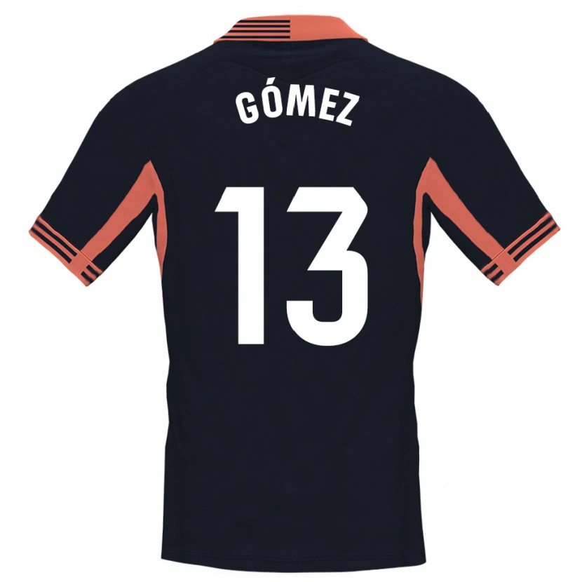 Danxen Børn Rubén Gómez #13 Sort Hvid Orange Målmandstrøje 2025/26 Trøje T-shirt