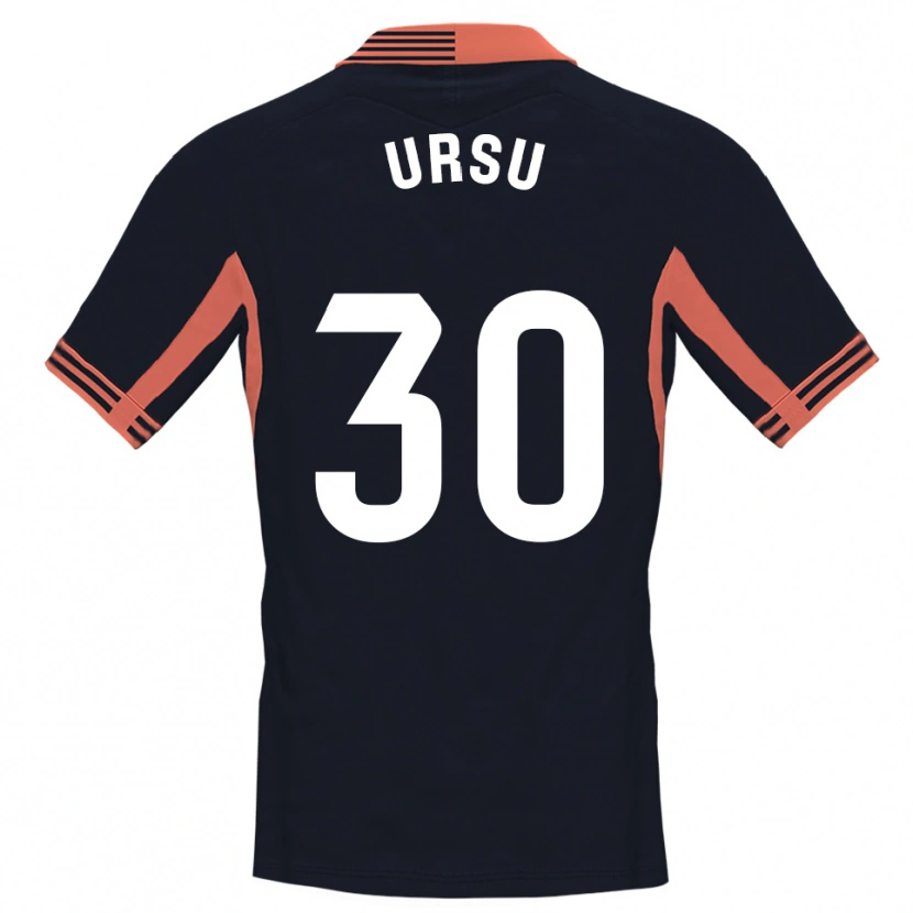 Danxen Børn Eduard Ursu #30 Sort Hvid Orange Målmandstrøje 2025/26 Trøje T-shirt