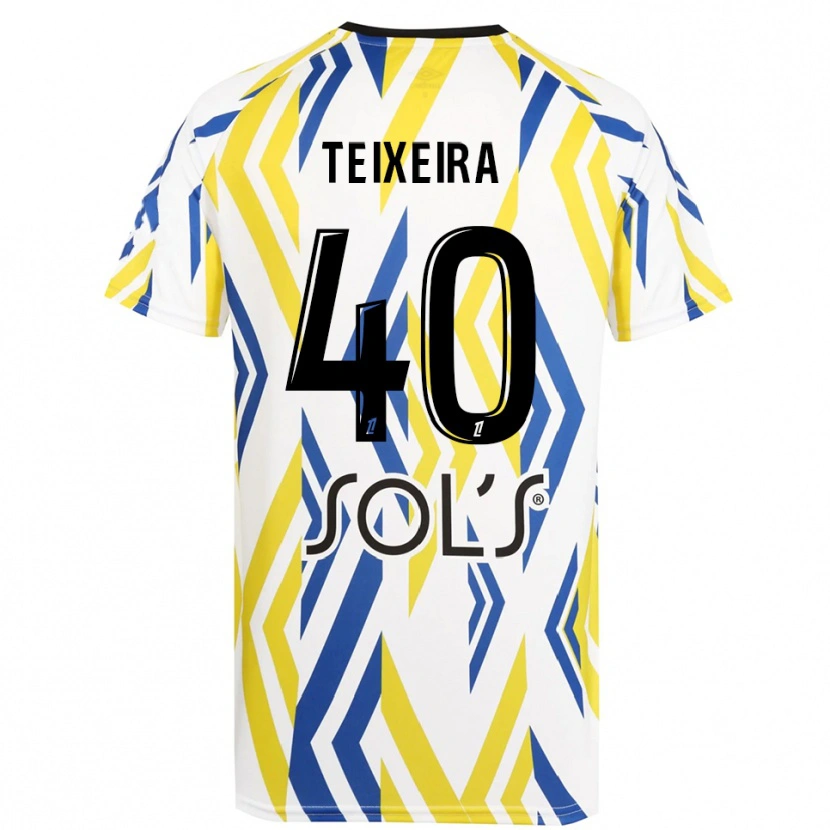Danxen Børn Alex Teixeira #40 Hvid Rød Blå Målmandstrøje 2025/26 Trøje T-shirt
