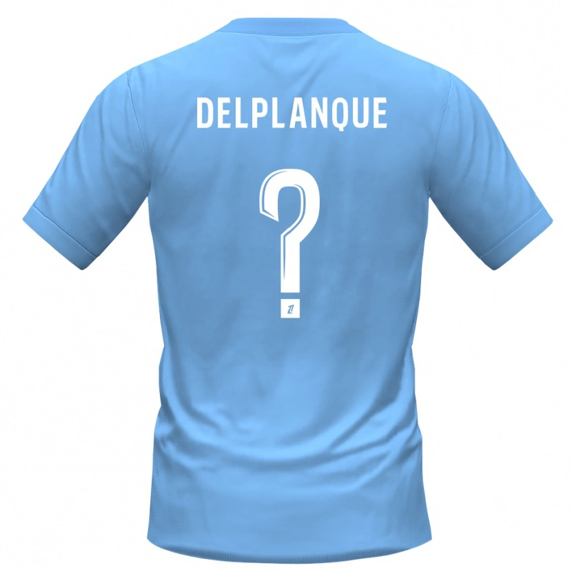 Danxen Børn Gaël Delplanque #0 Blå Sort Målmandstrøje 2025/26 Trøje T-shirt