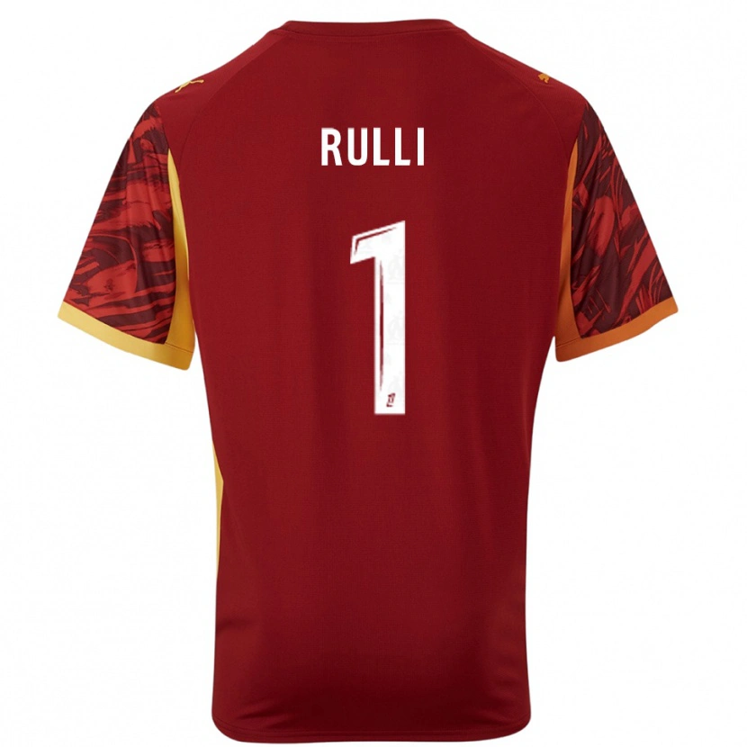 Danxen Børn Gerónimo Rulli #1 Bordeaux Brun Målmandstrøje 2025/26 Trøje T-shirt