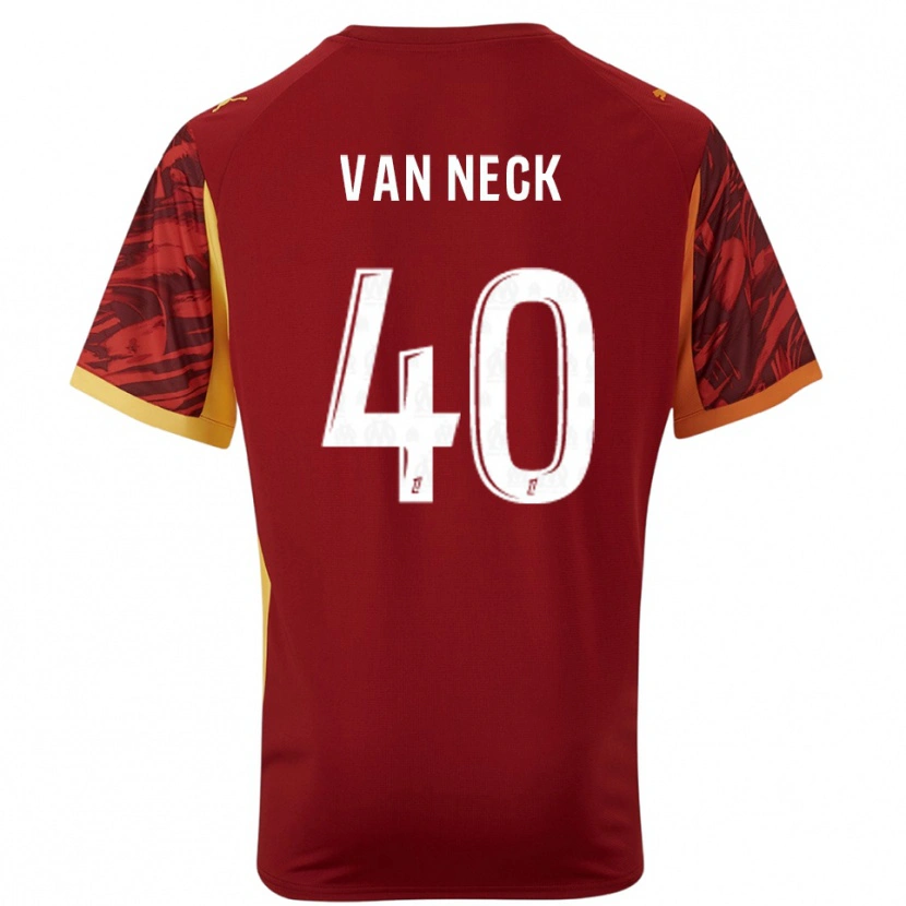 Danxen Børn Jelle Van Neck #40 Bordeaux Brun Målmandstrøje 2025/26 Trøje T-shirt